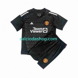 Maglia Portiere Manchester United Gara Terza Completo Bambino 2-13 Anni 2023-2024 MC