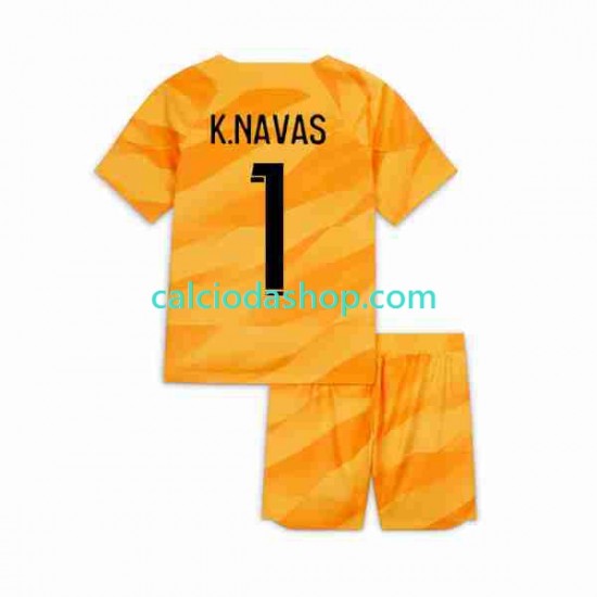 Maglia Portiere Paris Saint-Germain K.NAVAS 1 Gara Away Completo Bambino 2-13 Anni 2023-2024 MC