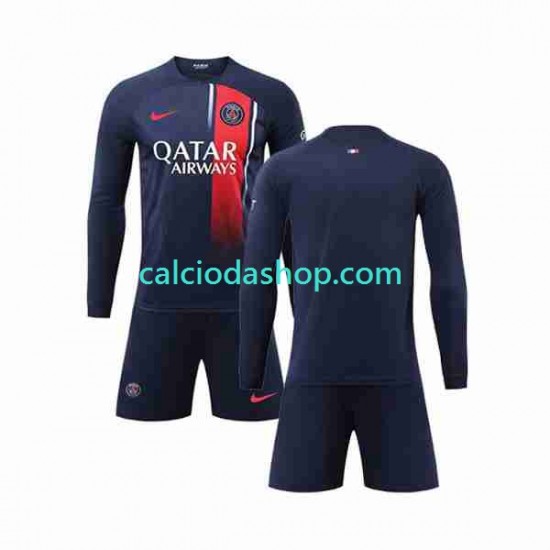 Maglia Paris Saint-Germain Gara Home Completo Bambino 2-13 Anni 2023-2024 ML