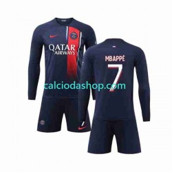 Maglia Paris Saint-Germain Mbappé Kylian 7 Gara Home Completo Bambino 2-13 Anni 2023-2024 ML