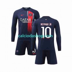 Maglia Paris Saint-Germain Neymar Jr 10 Gara Home Completo Bambino 2-13 Anni 2023-2024 ML