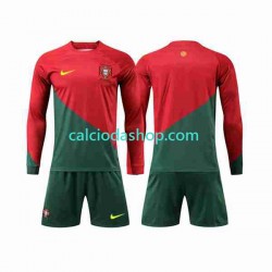 Maglia Portogallo Gara Home Completo Bambino 2-13 Anni Mondiali 2022 ML