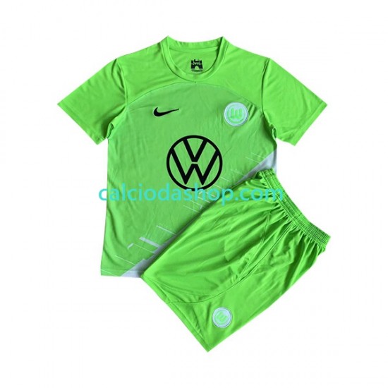 Maglia VfL Wolfsburg Gara Home Completo Bambino 2-13 Anni 2023-2024 MC