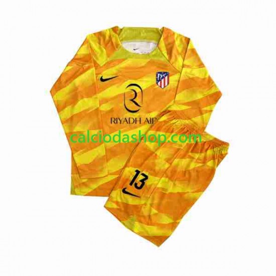 Maglia Portiere Atlético Madrid Jan Oblak 13 Completo Bambino 2-13 Anni 2023-2024 ML Arancia