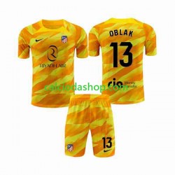 Maglia Portiere Atlético Madrid Jan Oblak 13 Completo Bambino 2-13 Anni 2023-2024 MC Arancia