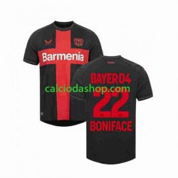 Maglia Bayer 04 Leverkusen Victor Boniface 22 Gara Home Uomo 2023-2024 MC