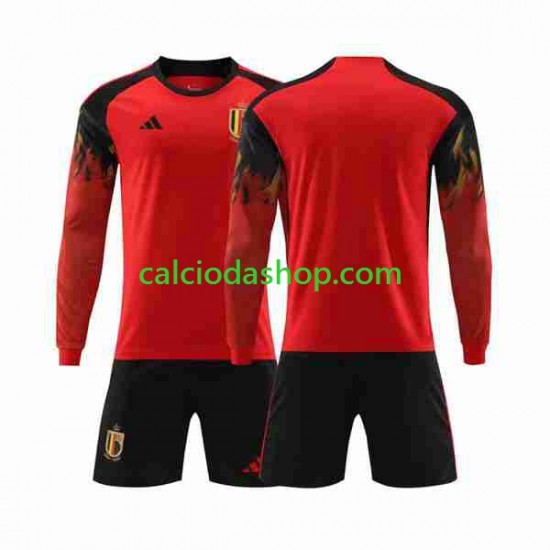 Maglia Belgio Gara Home Completo Bambino 2-13 Anni Mondiali 2022 ML