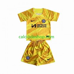 Maglia Portiere Chelsea Gara Home Completo Bambino 2-13 Anni 2023-2024 MC