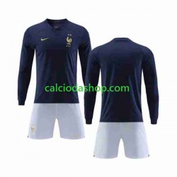 Maglia Francia Gara Home Completo Bambino 2-13 Anni Mondiali 2022 ML