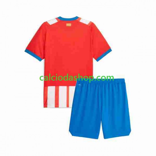 Maglia Girona Gara Home Completo Bambino 2-13 Anni 2023-2024 MC