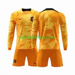 Maglia Paesi Bassi Gara Home Completo Bambino 2-13 Anni Mondiali 2022 ML