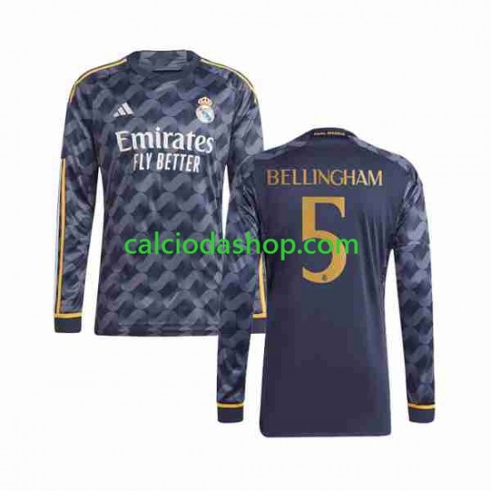 Maglia Real Madrid Jude Bellingham 5 Gara Away Uomo 2023-2024 ML