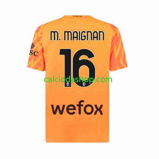 Maglia Portiere AC Milan Mike Maignan 16 Gara Away Uomo 2023-2024 MC