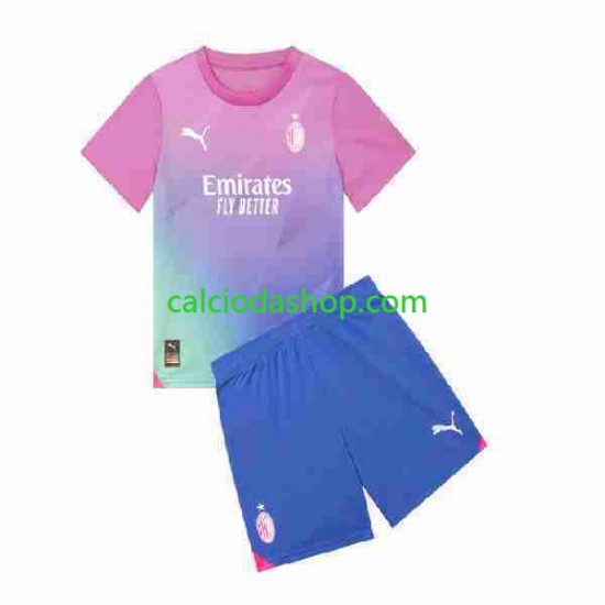 Maglia AC Milan Gara Terza Completo Bambino 2-13 Anni 2023-2024 MC