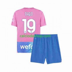 Maglia AC Milan THEO 19 Gara Terza Completo Bambino 2-13 Anni 2023-2024 MC