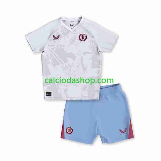 Maglia Aston Villa Gara Away Completo Bambino 2-13 Anni 2023-2024 MC