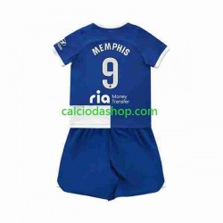 Maglia Atlético Madrid 2 Memphis Depay 9 Gara Away Completo Bambino 2-13 Anni 2023-2024 MC