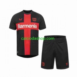 Maglia Bayer 04 Leverkusen Gara Home Completo Bambino 2-13 Anni 2023-2024 MC