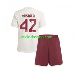 Maglia FC Bayern München Jamal Musiala 42 Gara Terza Completo Bambino 2-13 Anni 2023-2024 MC