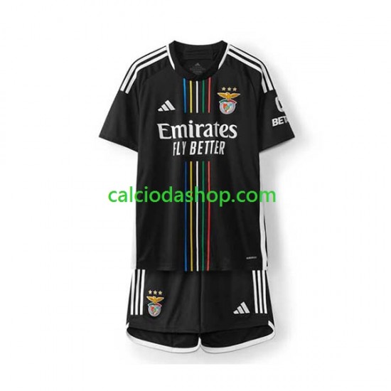 Maglia Benfica Gara Away Completo Bambino 2-13 Anni 2023-2024 MC