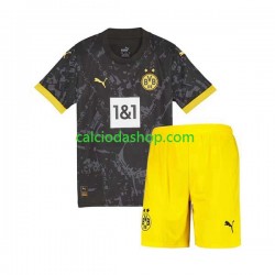 Maglia Borussia Dortmund Gara Away Completo Bambino 2-13 Anni 2023-2024 MC