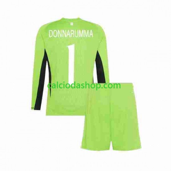 Maglia Portiere Italia Donnarumma 1 Gara Home Completo Bambino 2-13 Anni 2023 ML