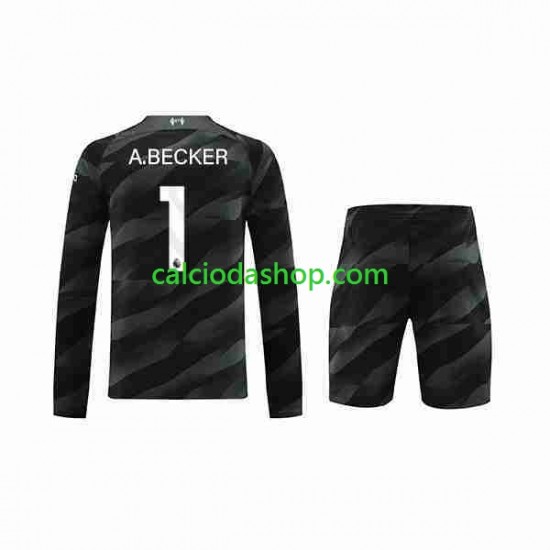 Maglia Portiere Liverpool A.Becker 1 Gara Away Completo Bambino 2-13 Anni 2023-2024 ML