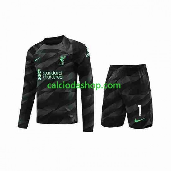 Maglia Portiere Liverpool A.Becker 1 Gara Away Completo Bambino 2-13 Anni 2023-2024 ML