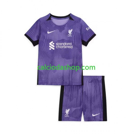 Maglia Liverpool Gara Terza Completo Bambino 2-13 Anni 2023-2024 MC