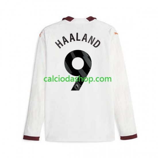 Maglia Manchester City Erling Haaland 9 Gara Away Uomo 2023-2024 ML