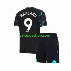 Maglia Manchester City Erling Haaland 9 Gara Terza Completo Bambino 2-13 Anni 2023-2024 MC