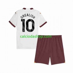 Maglia Manchester City Jack Grealish 10 Gara Away Completo Bambino 2-13 Anni 2023-2024 MC