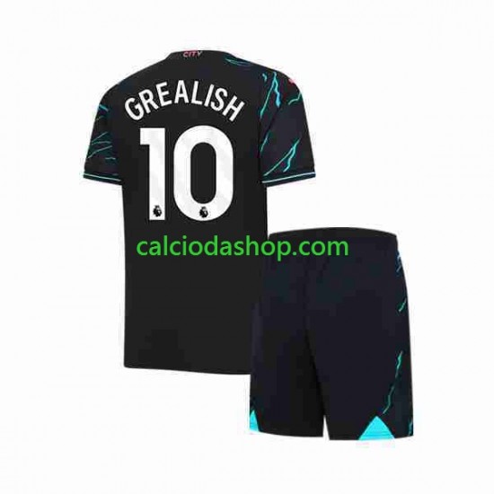 Maglia Manchester City Jack Grealish 10 Gara Terza Completo Bambino 2-13 Anni 2023-2024 MC