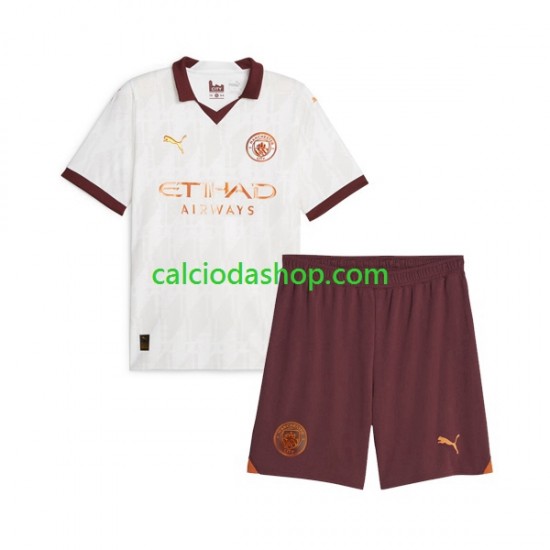 Maglia Manchester City Gara Away Completo Bambino 2-13 Anni 2023-2024 MC