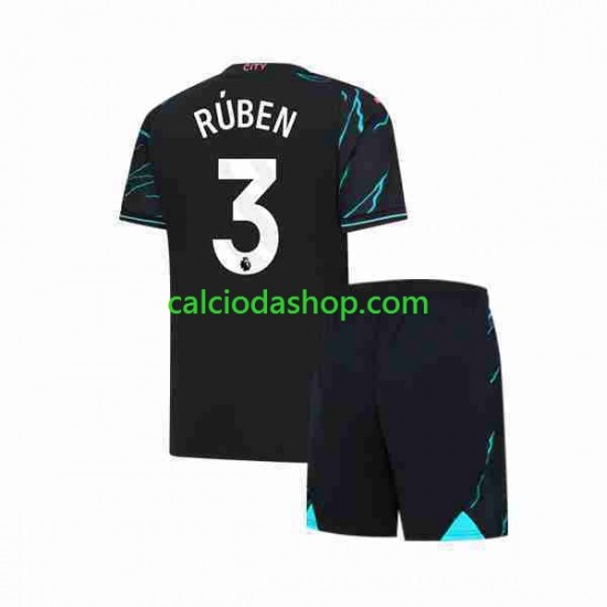 Maglia Manchester City Ruben 3 Gara Terza Completo Bambino 2-13 Anni 2023-2024 MC