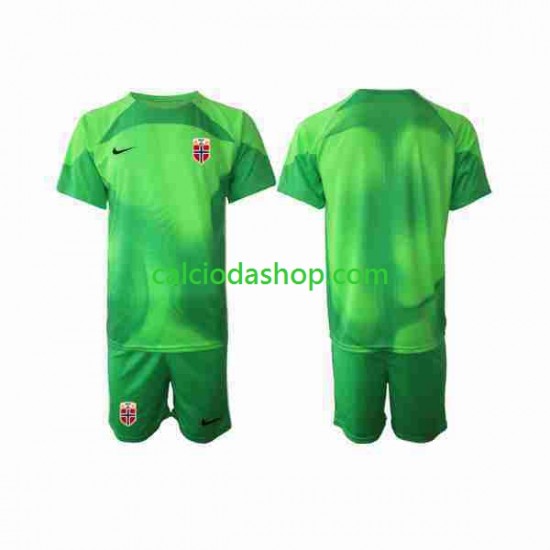 Maglia Portiere Norvegia Gara Home Completo Bambino 2-13 Anni 2022 MC