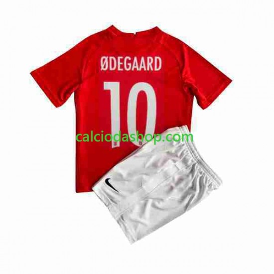 Maglia Norvegia ODEGAARD 10 Gara Home Completo Bambino 2-13 Anni 2022 MC