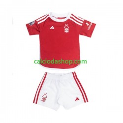 Maglia Nottingham Forest Gara Home Completo Bambino 2-13 Anni 2023-2024 MC