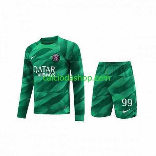 Maglia Portiere Paris Saint-Germain Donnarumma 99 Gara Home Completo Bambino 2-13 Anni 2023-2024 ML