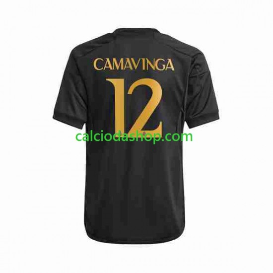 Maglia Real Madrid Eduardo Camavinga 12 Gara Terza Uomo 2023-2024 MC