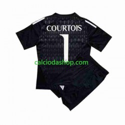 Maglia Portiere Real Madrid Thibaut Courtois 1 Gara Away Completo Bambino 2-13 Anni 2023-2024 MC