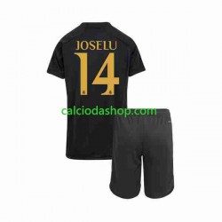 Maglia Real Madrid Joselu 14 Gara Terza Completo Bambino 2-13 Anni 2023-2024 MC