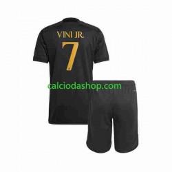 Maglia Real Madrid Vini Jr 7 Gara Terza Completo Bambino 2-13 Anni 2023-2024 MC