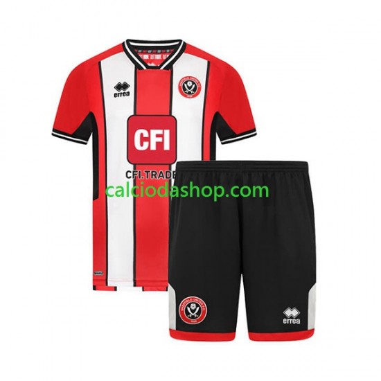 Maglia Sheffield United Gara Home Completo Bambino 2-13 Anni 2023-2024 MC