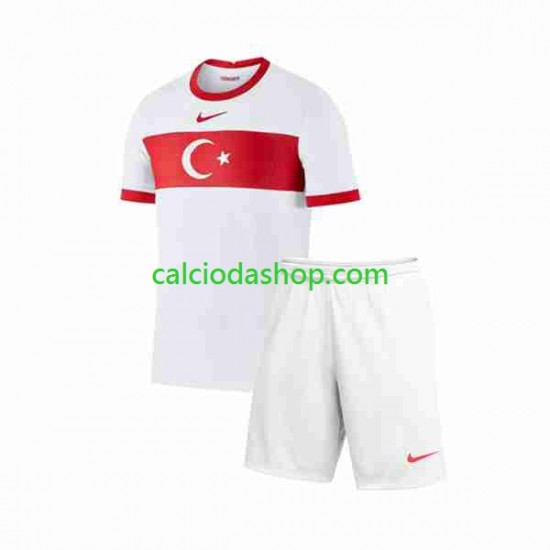 Maglia Turchia Gara Home Completo Bambino 2-13 Anni 2023-2024 MC