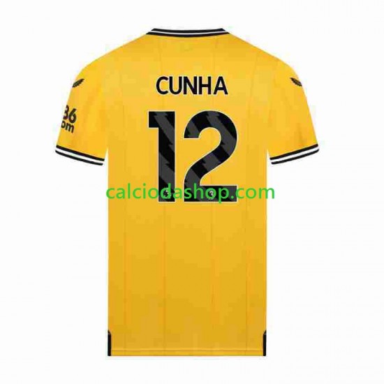 Maglia Wolverhampton Wanderers CUNHA 12 Gara Home Uomo 2023-2024 MC