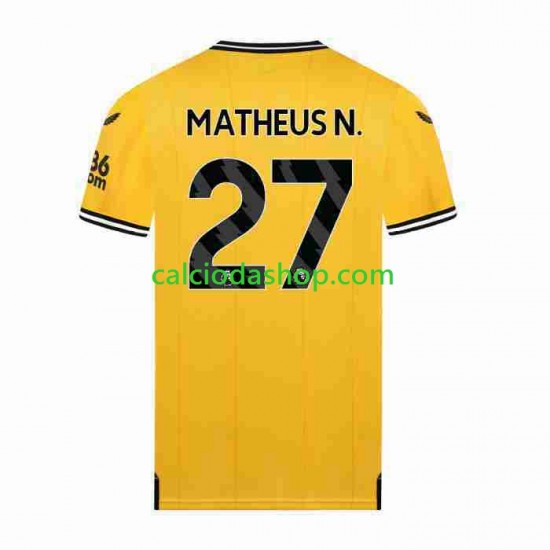 Maglia Wolverhampton Wanderers Matheus Nunes 27 Gara Home Uomo 2023-2024 MC