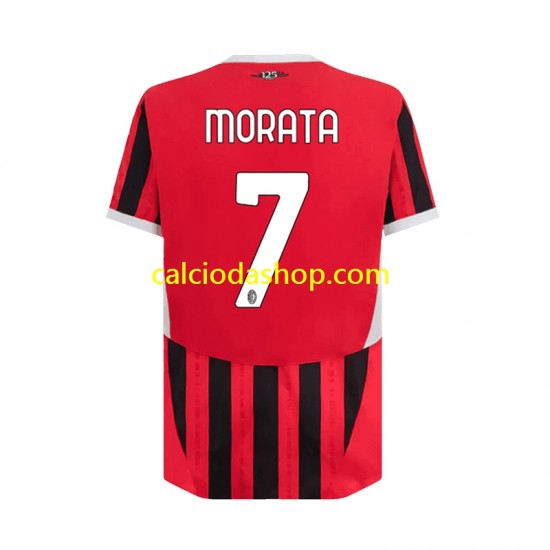 Maglia AC Milan Alvaro Morata 7 Gara Home Uomo 2024-2025 MC