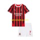 Maglia AC Milan Alvaro Morata 7 Gara Home Completo Bambino 2-13 Anni 2024-2025 MC