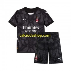 Maglia Portiere AC Milan Gara Home Completo Bambino 2-13 Anni 2024-2025 MC